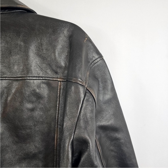 NWOT Veda Bennett Oversized Leather Bomber - Picture 13 of 13